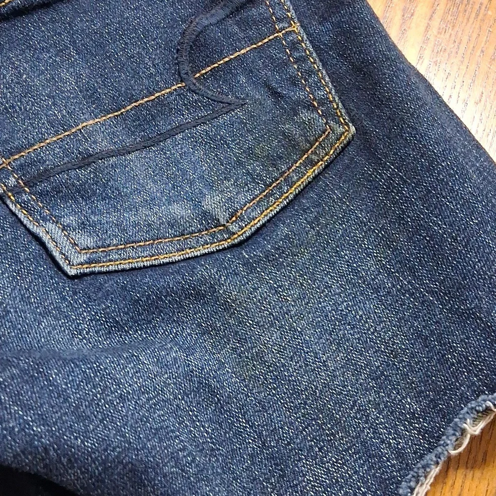 AMERICAN EAGLE JEAN SHORTS WOMENS 4 BLUE Preowned STRETCH Denim Distressed